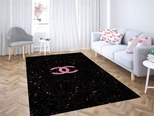 Black Logo Wallpaper Living Room Modern Carpet Rug