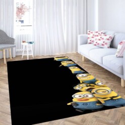 Black Minion Background Living Room Modern Carpet Rug