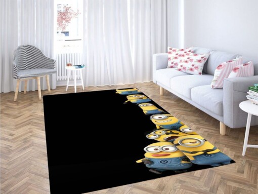 Black Minion Background Living Room Modern Carpet Rug