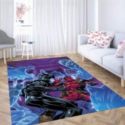 Black Panther Vs Deadpool Carpet Rug