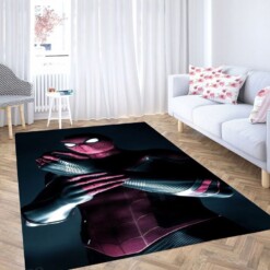 Black Spider-man Living Room Modern Carpet Rug