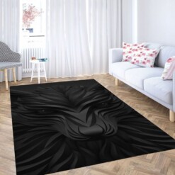 Black Wolf Wallpaper Living Room Modern Carpet Rug