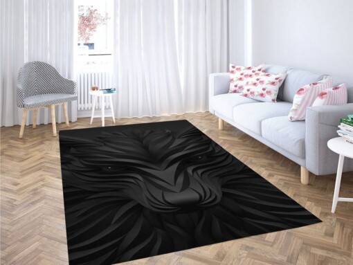 Black Wolf Wallpaper Living Room Modern Carpet Rug