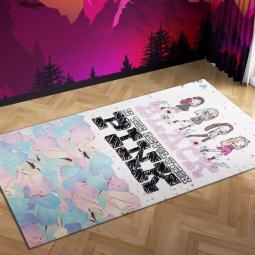 Blackpink Draw Kick It Carpet Mock Area Rug