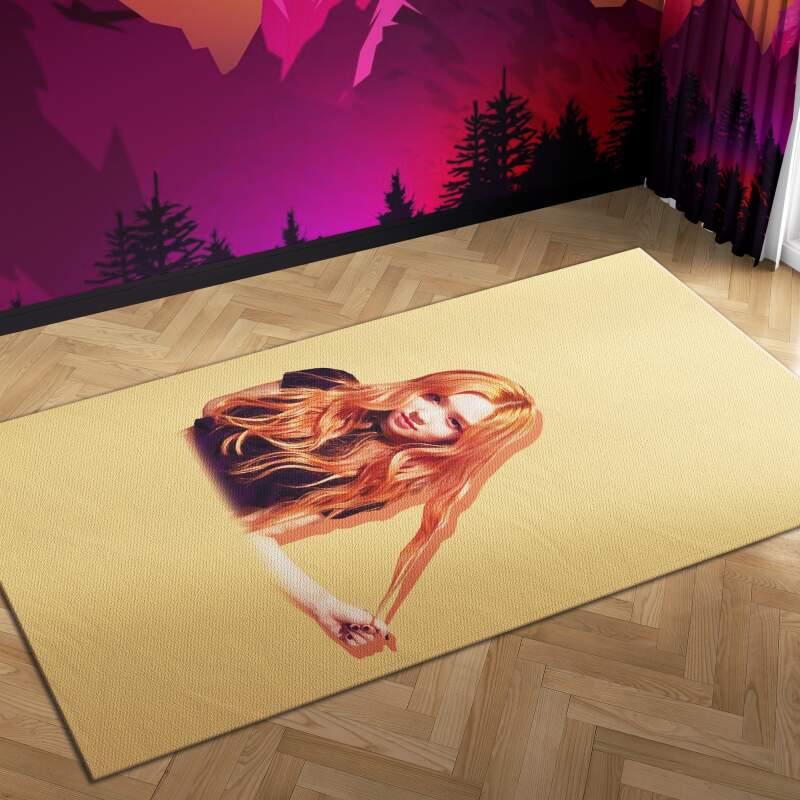 Blackpink Rosa Kick It Carpet Mock Area Rug