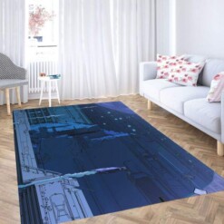 Blade Runner Building Blue Carpet Rug