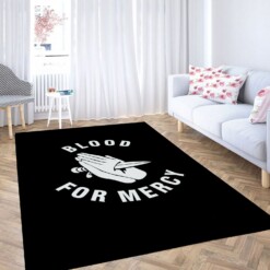 Blood For Mercy Carpet Rug