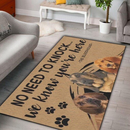 Bloodhound Know Youre Here Rectangle Limited Edition Rug