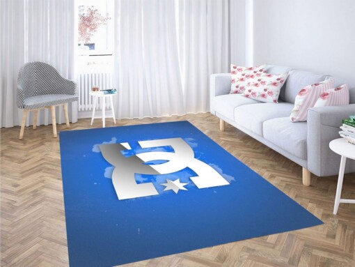 Blue Dcshoecousa Logo Living Room Modern Carpet Rug