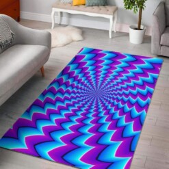 Blue Dizzy Moving Optical Illusion Limited Edition Rug