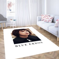 Blue Erdos Fashion Model Photoshoot Carpet Rug