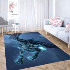 Blue Ice Dragon Living Room Modern Carpet Rug