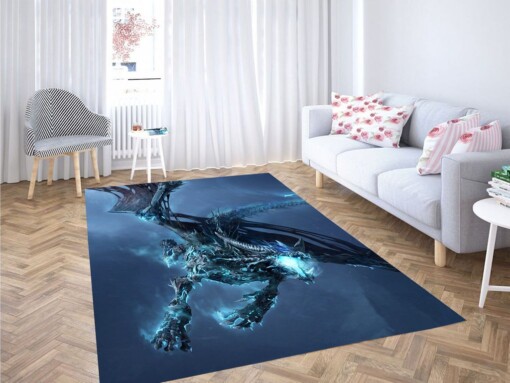 Blue Ice Dragon Living Room Modern Carpet Rug