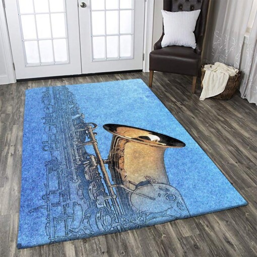 Blue Saxophone Limited Edition Rug