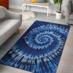 Blue Tie Dye Area Rug