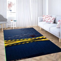 Blue Wallpaper Living Room Modern Carpet Rug