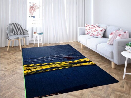 Blue Wallpaper Living Room Modern Carpet Rug