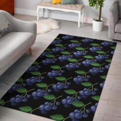 Blueberry Pattern Print Design Limited Edition Rug