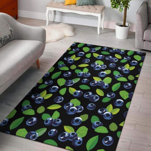 Blueberry Pattern Print Design Limited Edition Rug