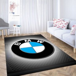 Bmw Logo Car Metal Living Room Modern Carpet Rug