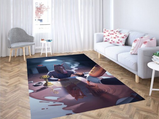 Bojack Horseman Digital Painting Carpet Rug