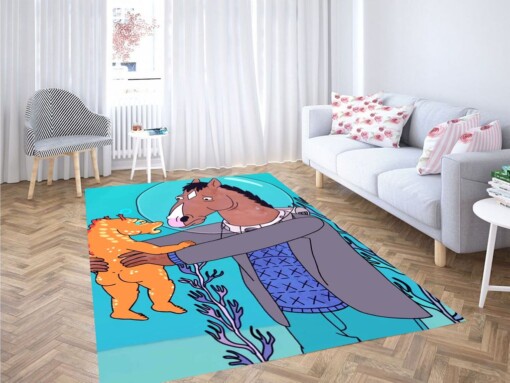 Bojack Horseman In The Sea Living Room Modern Carpet Rug