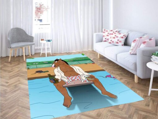 Bojack Horseman Pool Carpet Rug