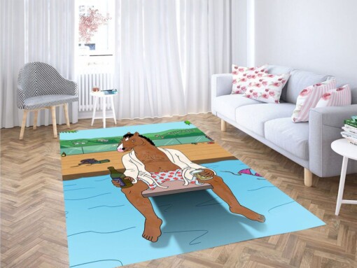 Bojack Horseman Pool Living Room Modern Carpet Rug