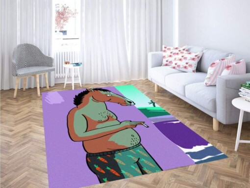 Bojack Horseman Smoking Carpet Rug