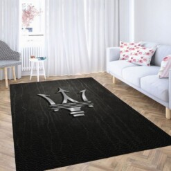 Bold Logo Maseratti Fancy Living Room Modern Carpet Rug