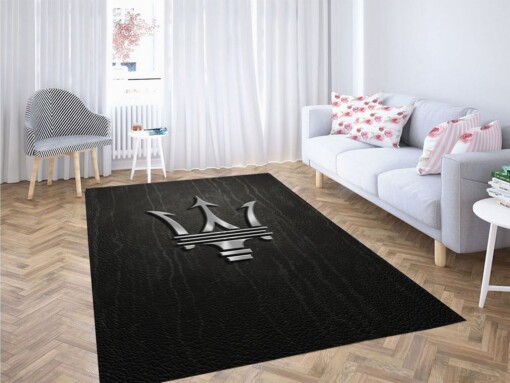 Bold Logo Maseratti Fancy Living Room Modern Carpet Rug