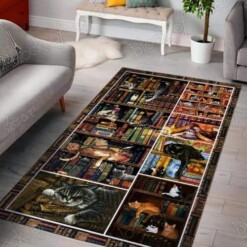 Books And Cats Area Limited Edition Rug