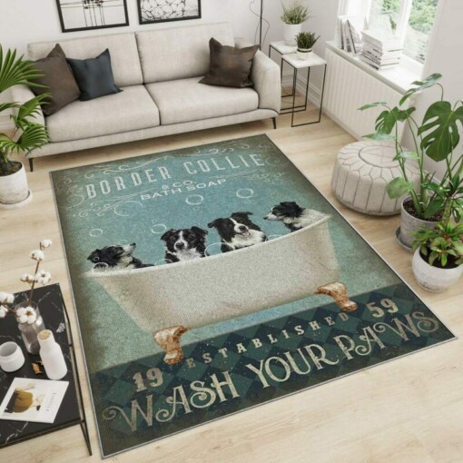 Border Collie Area Rug