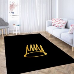 Born Sinner Crown Gold Carpet Rug