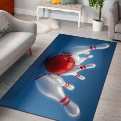 Bowling Red Blue Limited Edition Rug