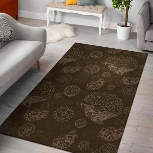 Brain Thinking Pattern Print Area Limited Edition Rug