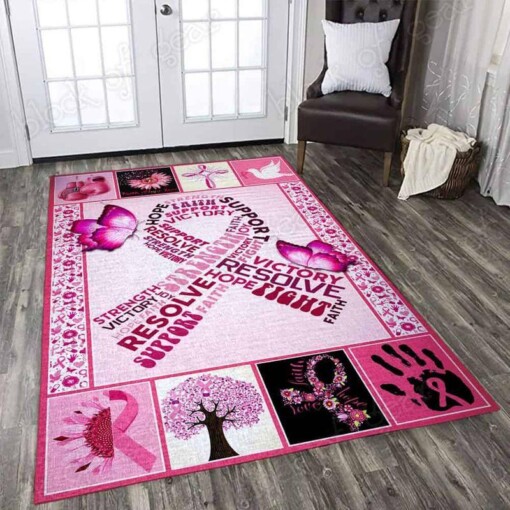 Breast Cancer Awareness Rectangle Limited Edition Rug