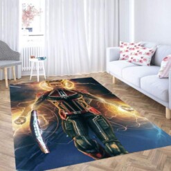 Brie Larson As Captain Marvel Carpet Rug