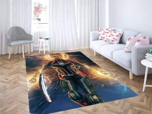 Brie Larson As Captain Marvel Carpet Rug