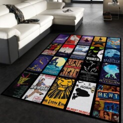 Broadway Musical Rug  Custom Size And Printing