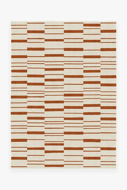 Broken Stripe Rust Orange Limited Edition Rug