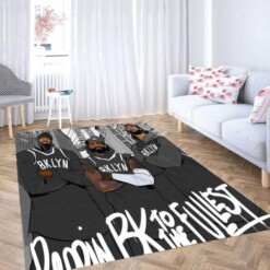 Brooklyn Nets Big Wallpaper Carpet Rug