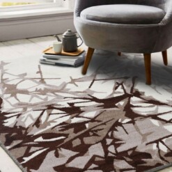 Brown Beige Flower Limited Edition Rug