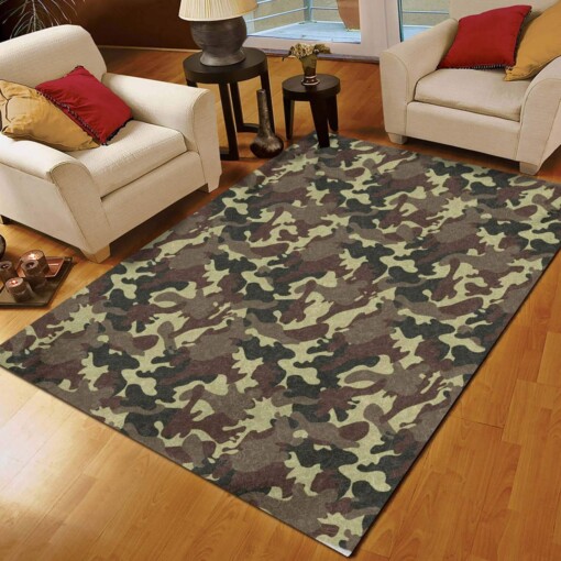 Brown Camouflage Limited Edition Rug