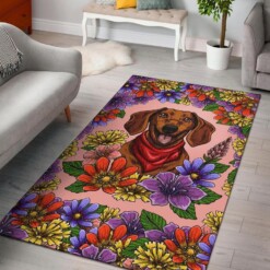 Brown Dachshund Area Limited Edition Rug