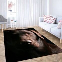 Brown Eyes Of Dog Living Room Modern Carpet Rug
