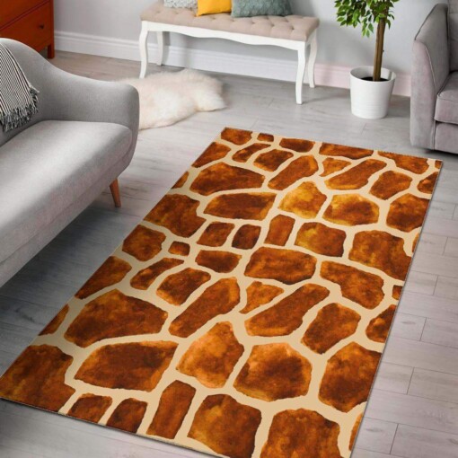 Brown Watercolor Giraffe Limited Edition Rug