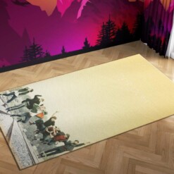 Bts In Bloom Yellow Carpet Mock Area Rug