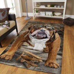 Bull Dog Wearing Glassses Area Limited Edition Rug