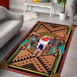 Bull Skull Native American Limited Edition Rug